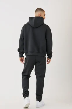 Oversized Boxy Bonded Scuba Hooded Tracksuit | BoohooMAN UK