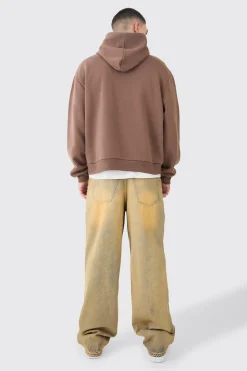 Oversized Boxy Borg Applique Hoodie | BoohooMAN UK