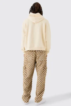 Oversized Boxy Borg Applique Hoodie | BoohooMAN UK