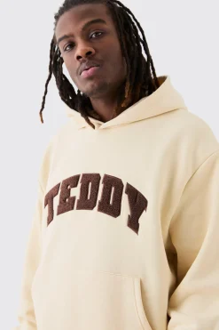 Oversized Boxy Borg Applique Hoodie | BoohooMAN UK