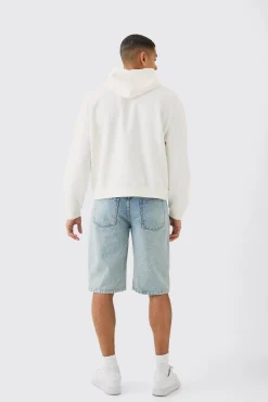 Oversized Boxy Borg Applique Hoodie | BoohooMAN UK
