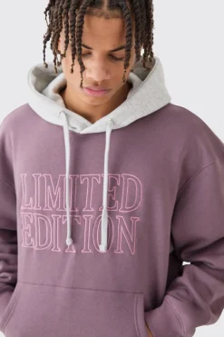 Oversized Boxy 3d Embroidered Edition Hoodie | BoohooMAN UK