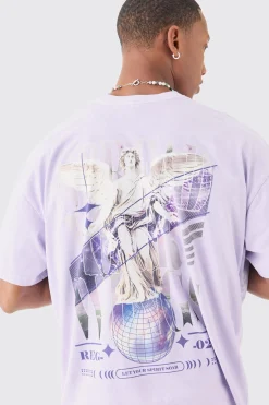 Oversized Boxy Disco Renaissance Wash Print T-shirt | BoohooMAN UK