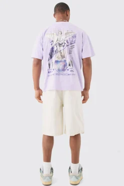 Oversized Boxy Disco Renaissance Wash Print T-shirt | BoohooMAN UK