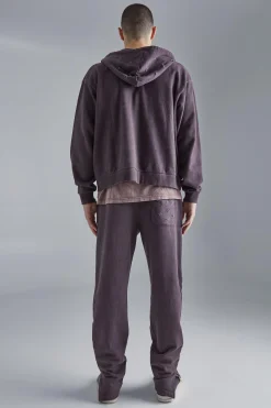 Oversized Boxy Distressed Washed Hoodie | BoohooMAN UK