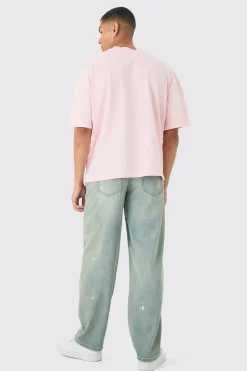 Oversized Boxy Distressed Heavyweight Renaissance Graphic T-shirt | BoohooMAN UK