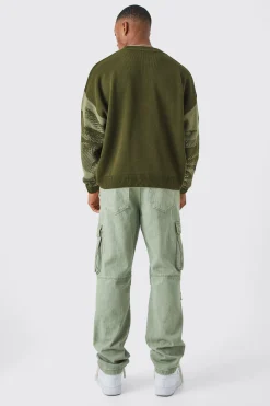 Oversized Boxy Drop Shoulder Graphic Jumper | BoohooMAN UK