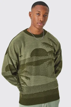 Oversized Boxy Drop Shoulder Graphic Jumper | BoohooMAN UK