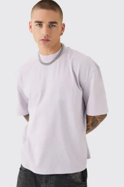Oversized Boxy Extended Neck Heavyweight Rodeo Drive Back Print T-shirt | BoohooMAN UK