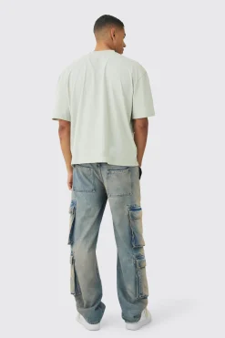 Oversized Boxy Extended Neck Hollywood Graphic T-shirt | BoohooMAN UK