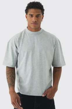Oversized Boxy Extended Neck Limited Edition Flock T-shirt | BoohooMAN UK