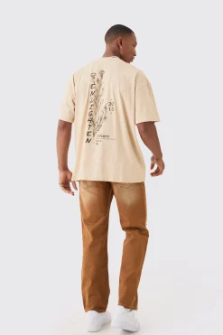 Oversized Boxy Extended Neck Enlighten Printed T-shirt | BoohooMAN UK