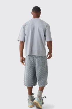 Oversized Boxy Extended Neck Extreme Eagle T-shirt | BoohooMAN UK