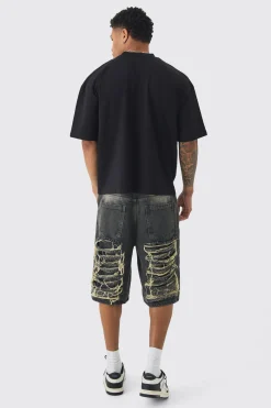 Oversized Boxy Extended Neck Extreme Eagle T-shirt | BoohooMAN UK