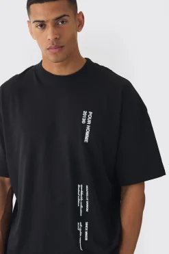 Oversized Boxy Extended Neck Pour Homme T-shirt | BoohooMAN UK