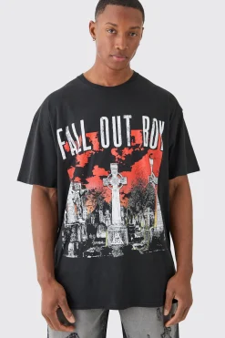Oversized Boxy Fall Out Boy Band License T-shirt | BoohooMAN UK