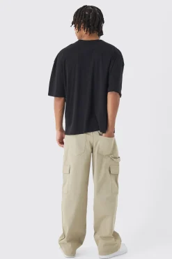 Oversized Boxy Floral Puff Print T-Shirt | BoohooMAN UK