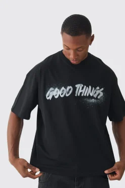 Oversized Boxy Good Things T-shirt | BoohooMAN UK
