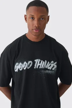 Oversized Boxy Good Things T-shirt | BoohooMAN UK