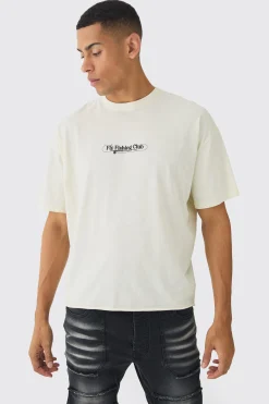 Oversized Boxy Great Outdoors Print T-Shirt | BoohooMAN UK