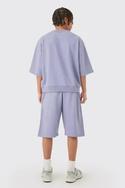 Oversized Boxy Half Sleeve Short Tracksuit | BoohooMAN UK