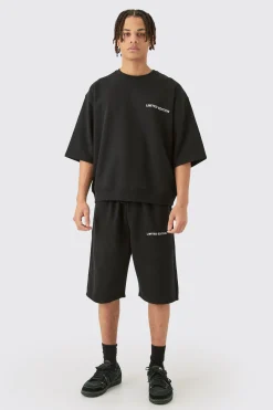 Oversized Boxy Half Sleeve Short Tracksuit | BoohooMAN UK