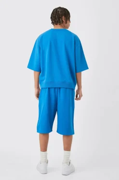 Oversized Boxy Half Sleeve Short Tracksuit | BoohooMAN UK