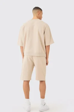 Oversized Boxy Half Sleeve Short Tracksuit | BoohooMAN UK