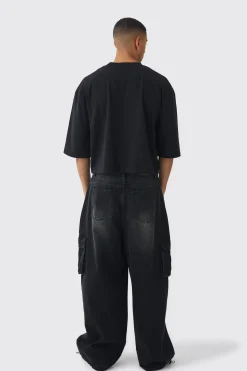 Oversized Boxy Half Sleeve Heavyweight Vintage Wash T-shirt | BoohooMAN UK