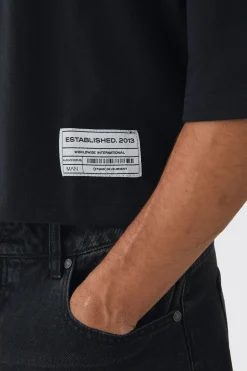 Oversized Boxy Half Sleeve Heavyweight Vintage Wash T-shirt | BoohooMAN UK