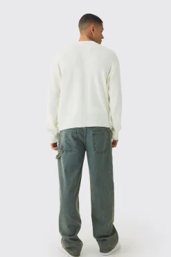 Oversized Boxy Heart Jumper | BoohooMAN UK