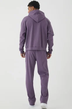 Oversized Boxy Heavy Ribbed Hoodie | BoohooMAN UK