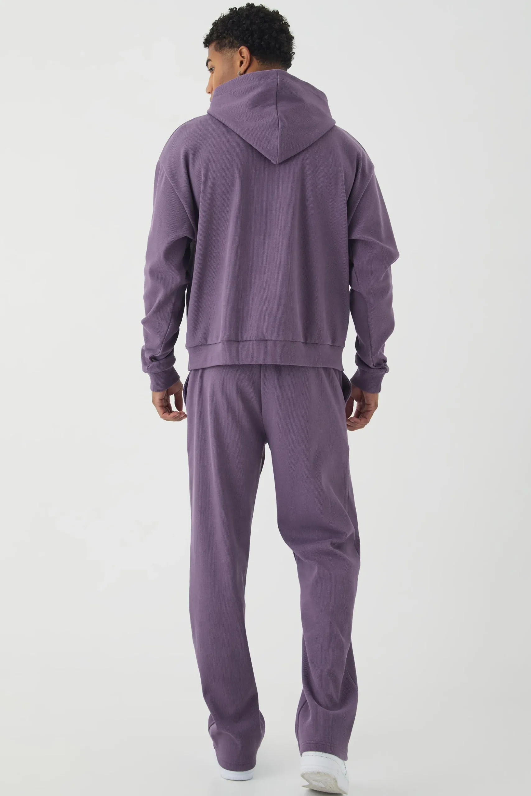 Oversized Boxy Heavy Ribbed Hoodie | BoohooMAN UK