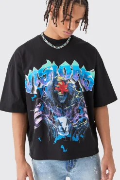Oversized Boxy Heavyweight Graphic T-shirt | BoohooMAN UK