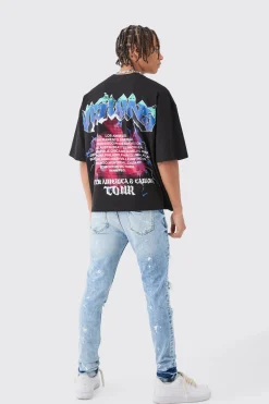 Oversized Boxy Heavyweight Graphic T-shirt | BoohooMAN UK