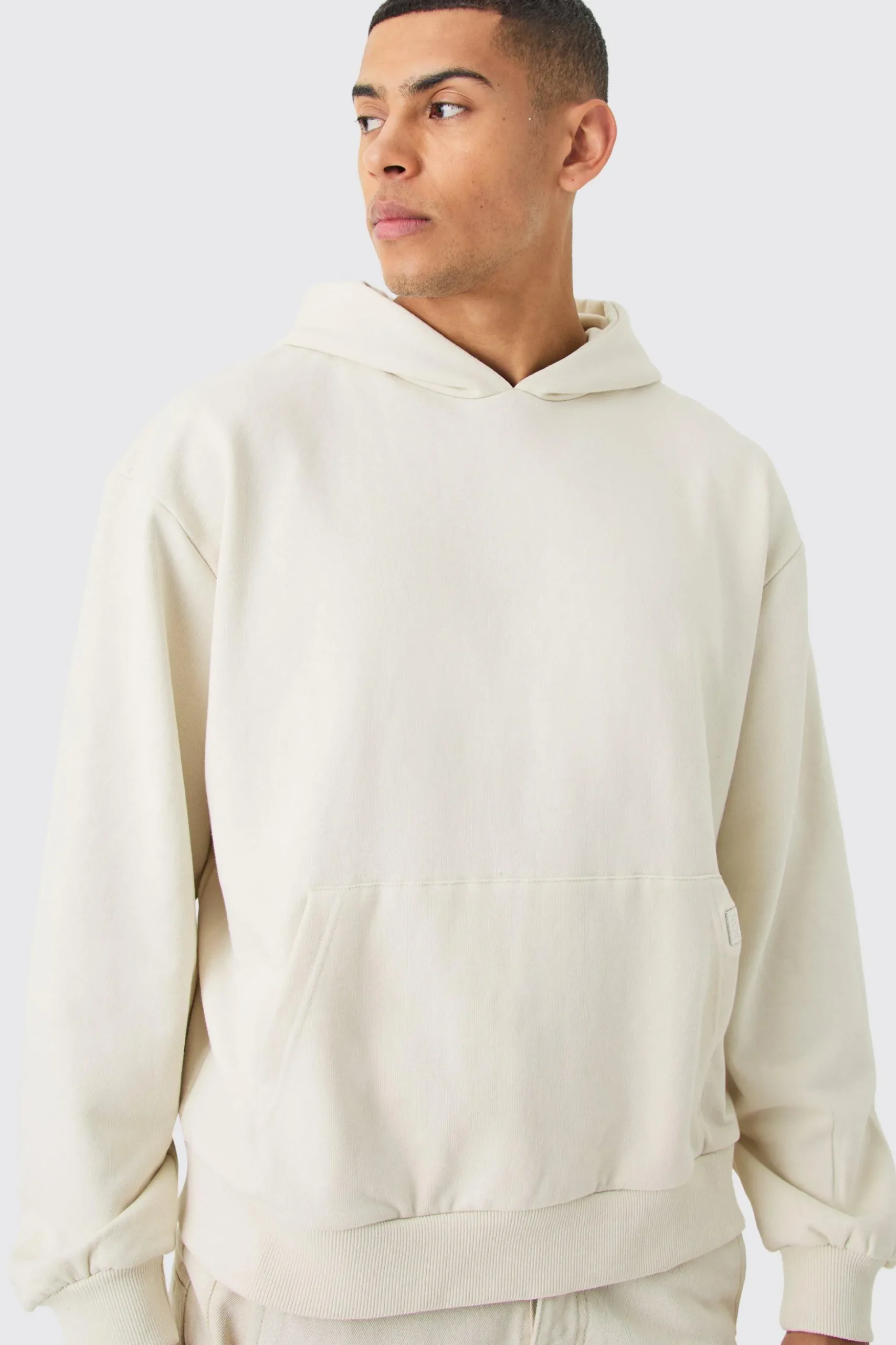 Oversized Boxy Heavyweight Hoodie | BoohooMAN UK