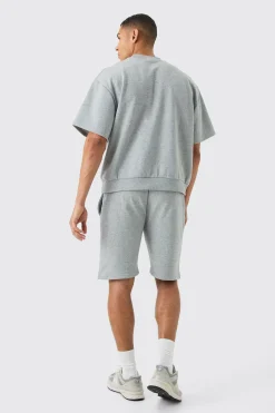 Oversized Boxy Heavyweight Short Sleeve Sweatshirt | BoohooMAN UK