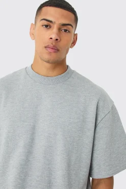 Oversized Boxy Heavyweight Short Sleeve Sweatshirt | BoohooMAN UK