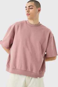 Oversized Boxy Heavyweight Short Sleeve Sweatshirt | BoohooMAN UK