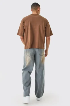Oversized Boxy Heavyweight Homme Embroidered T-shirt | BoohooMAN UK
