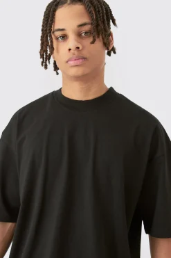 Oversized Boxy Heavyweight T-shirt & Ribbed Cargo Shorts Set | BoohooMAN UK