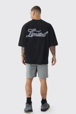 Oversized Boxy Heavyweight Embroidered Faux Layer T-shirt | BoohooMAN UK