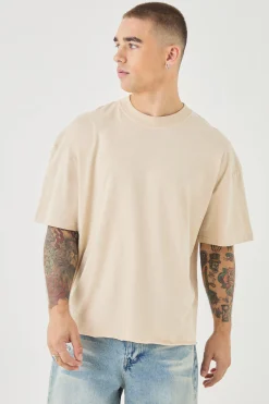 Oversized Boxy Heavyweight Worldwide Back Graphic T-shirt | BoohooMAN UK
