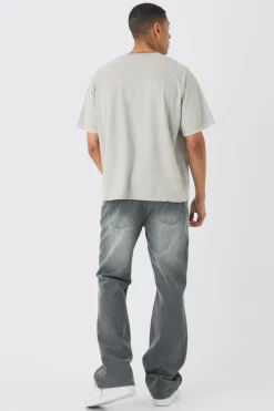 Oversized Boxy Heavyweight B Star Print T-Shirt | BoohooMAN UK