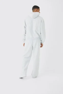 Oversized Boxy Homme Emboss Tracksuit | BoohooMAN UK