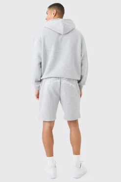 Oversized Boxy Homme Hooded Short Tracksuit | BoohooMAN UK