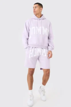 Oversized Boxy Homme Hooded Short Tracksuit | BoohooMAN UK