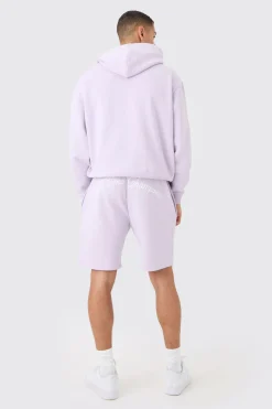 Oversized Boxy Homme Hooded Short Tracksuit | BoohooMAN UK