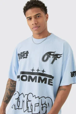 Oversized Boxy Homme Limited Graphic T-shirt | BoohooMAN UK