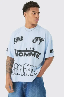 Oversized Boxy Homme Limited Graphic T-shirt | BoohooMAN UK